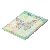 Oude blauwe vlinder notitieblok (Gedraaid)