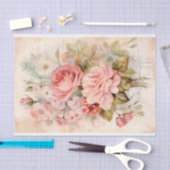 Oude bloemboeket met rozen tissuepapier (Craft)