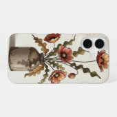 Oude bloemcompositie met klaprozen iPhone 16 hoesje (Achterkant horizontaal)