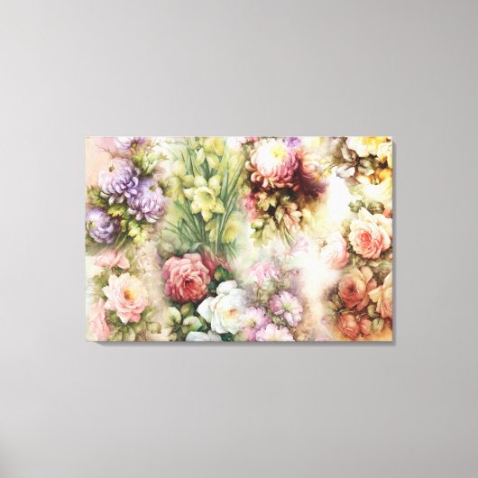 Oude Bloemen Canvas Afdruk (Voorkant)