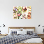 Oude Bloemen Canvas Afdruk (Insitu (Slaapkamer))