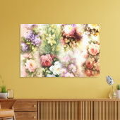 Oude Bloemen Canvas Afdruk (Insitu (Woonkamer))