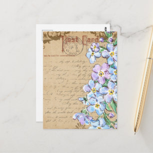 Oude Bloemen Collage Briefkaart