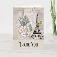 Oude Bloemen, Eiffeltoren en Jute Dank Je