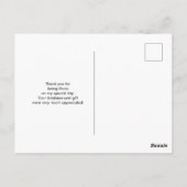 Oude Bloemen, Eiffeltoren en Jute Zakelijk Bedankt Briefkaart (Achterkant)