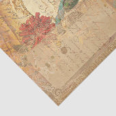 Oude bloemen en kant tissuepapier (Detail)