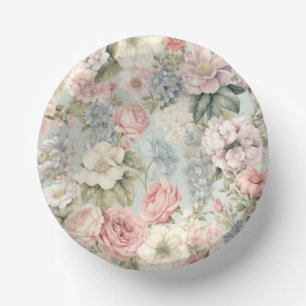 Oude Bloemen Papieren Kom
