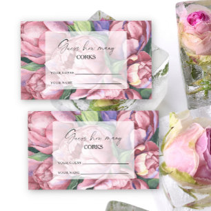 Oude bloemen, raad hoeveel KURKEN bruiloftsspel Informatiekaartje