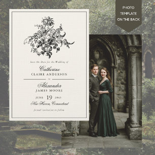 Oude Bloemen Romantische Bloemen Foto Bruiloft Save The Date