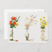 Oude Bloemenvazen Briefkaart (Voorkant / Achterkant)