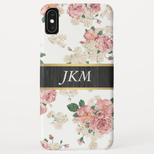 Oude Bloemmotief iPhone XS Max Hoesje
