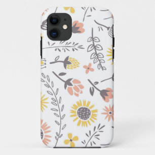 Oude Bloemmotief iPhone 11 Hoesje