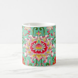 Oude bloempatroon, stijl van William Morris, Koffiemok
