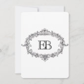 Oude Bloemrijke Bruiloft Kader Kaart (Achterkant)