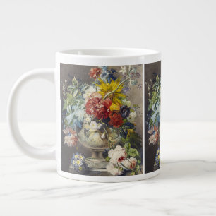 Oude Bloemrijke Elegante Schilderij van een Botani Extra Grote Beker