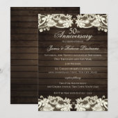 Oude Bloemrijke Kant Landelijk 50ste Verjaardag Kaart (Voorkant / Achterkant)