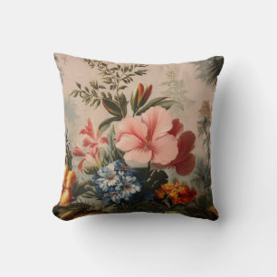 Oude bloemstilleven met tropische bloemen kussen
