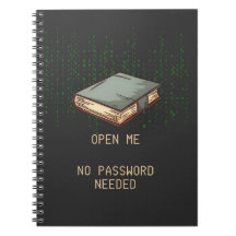 Oude boek met binaire code citaat voor Tech Geek