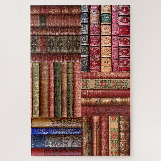 Oude boekbibliotheek legpuzzel (Verticaal)