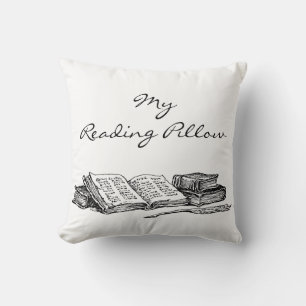Oude Boeken En Schrijven Quill Custom Leeskussen Kussen