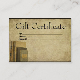 Oude boeken - Prim Cards van het Cadeaucertificaat Kortingskaartje