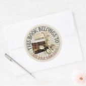 Oude Boeken & Spectacles Bookplate Sticker (Envelop)