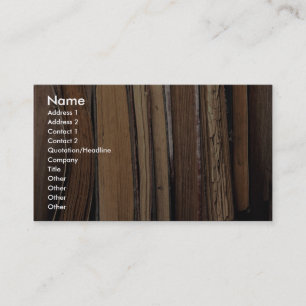 Oude boeken visitekaartje