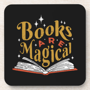 Oude boeken zijn magisch bier onderzetter