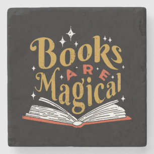 Oude boeken zijn magisch stenen onderzetter