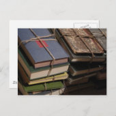 Oude boekenstapel briefkaart (Voorkant / Achterkant)