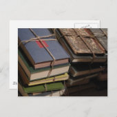 Oude boekenstapel briefkaart (Voorkant / Achterkant)