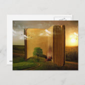 Oude boekkaart briefkaart (Voorkant / Achterkant)