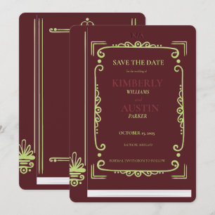 Oude Boekomslag Boek Thema Save The Date Kaart