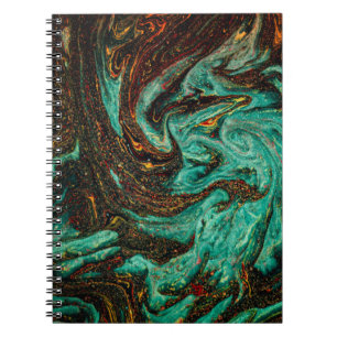 Oude boekomslag met abstract antiek patroon notitieboek