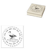 Oude boerderij eendenei carton stempel (Gestempeld)