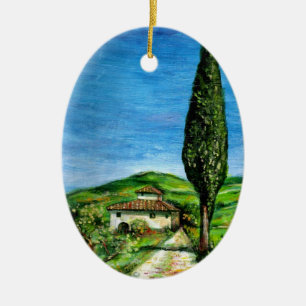 OUDE BOERDERIJ IN TUSCANIE KERAMISCH ORNAMENT