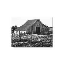 Oude Boerderij Schuur donker Stretched Canvas Prin