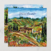 OUDE BOERDERIJ TUSCAAN LANDSCHAP,geel groen wit Kaart (Voorkant / Achterkant)