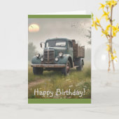 Oude boerenvrachtwagen kaart (Gele Bloem)