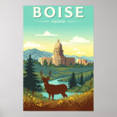 Oude Boise Idaho Poster (Voorkant)
