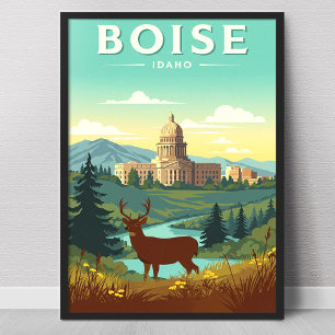 Oude Boise Idaho Poster