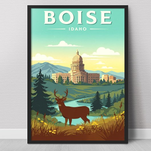 Oude Boise Idaho Poster