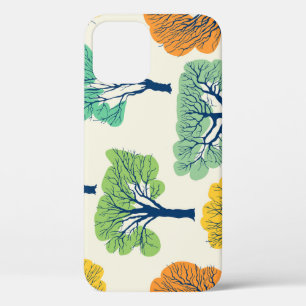 Oude Bomen Natuur Naadloos Patroon iPhone 12 Hoesje