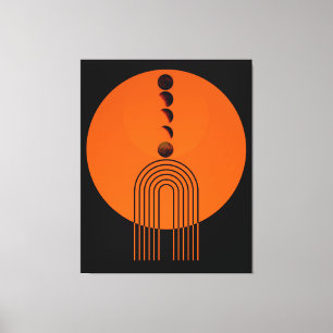 Oude Boog Eeuw Maan Planeet Canvas Afdruk