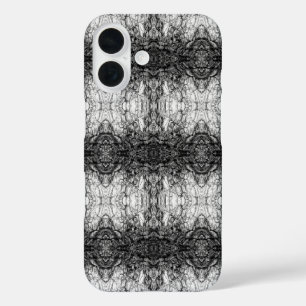 Oude Boom Bast Zwart En Wit Foto Patroon Ontwerp iPhone 16 Hoesje