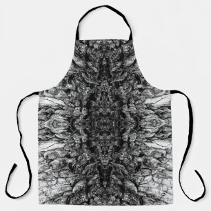 Oude Boom Bast Zwart En Wit Foto Patroon Ontwerp Schort