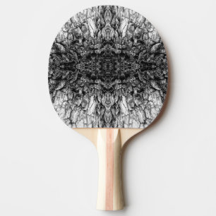 Oude Boom Bast Zwart En Wit Foto Patroon Ontwerp Tafeltennisbatje