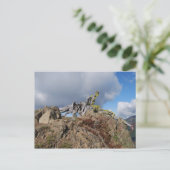 oude boom op een berg briefkaart (Staand voorkant)