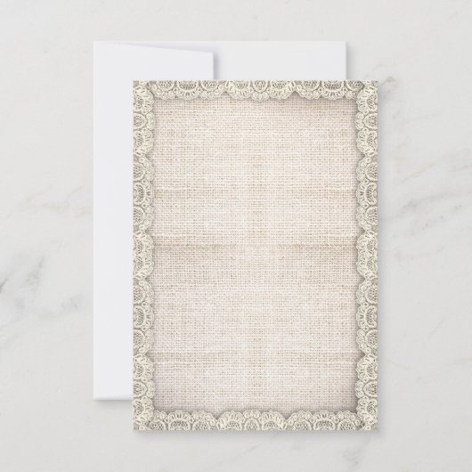 oude boom rustieke land bruiloft RSVP (Achterkant)