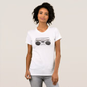 Oude Boombox-radio T-shirt (Voorkant volledig)